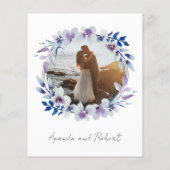 モノグラムフローラ予算結婚式招待状 (裏面)