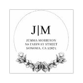 モノグラムフローラ差出人住所 ラバースタンプ (インプリント)