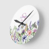 モノグラムフローラ植物名 ラウンド壁時計 (傾斜)
