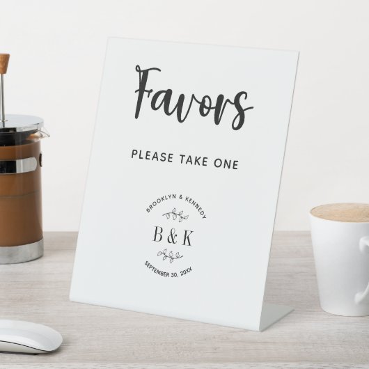 モノグラムフローラ植物学結婚式の引き出物が1つ 台座サイン (インサイチュ)
