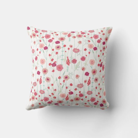 モノグラムフローラ植物模様ピンク クッション (裏面)