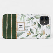 モノグラムフローラ植物水カラー金ゴールドグリッター Case-Mate iPhoneケース (裏面(横))
