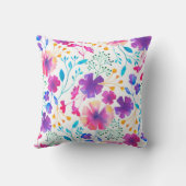 モノグラムフローラ水彩投げクッション枕 クッション (裏面)