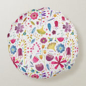 モノグラムフローラ水彩 ラウンドクッション (裏面)