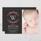 モノグラムフローラ生まれたばかりのフォトガールパーソナライズされた (正面/裏面)