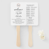 モノグラムフローラ結婚式 プログラムハンドファン ハンドファン (正面&裏面)