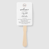 モノグラムフローラ結婚式 プログラムハンドファン ハンドファン (正面)