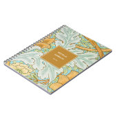 モノグラムフローラ緑色植物黄グリーン ノートブック (左側)