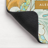 モノグラムフローラ緑色植物黄グリーン マウスパッド (コーナー)