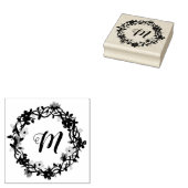 モノグラムフローラ花輪スタンパー ラバースタンプ (押印)