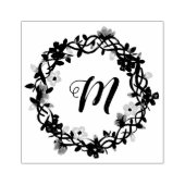 モノグラムフローラ花輪スタンパー ラバースタンプ (インプリント)