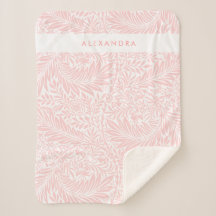モノグラムフローラ葉ウィリアムモリスピンク