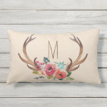 モノグラムフローラ鹿角 ランバークッション<br><div class="desc">私のショップ人気があるの「モノグラム枕」コレクションから枕のスタイルをチェック！の「クリックit」ボタカスタマイズンは、イニシャルの色、フォント、位置だけでなく、イニシャルを変更することを可能にする。</div>