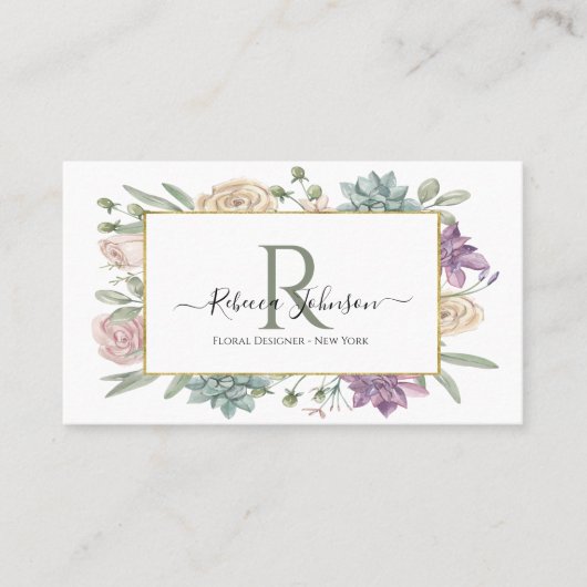 モノグラムフローラ 名刺 (正面)