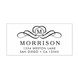 モノグラムフローリッシュ差出人住所 セルフインキングスタンプ