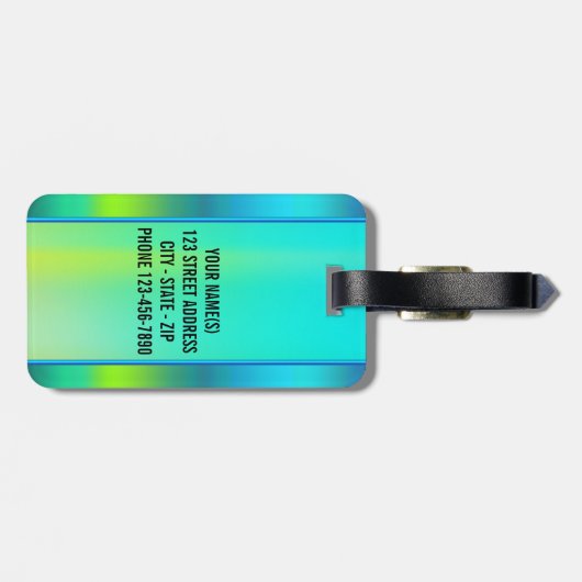 モノグラムブライトネオンターコイズラゲージタグ ラゲッジタグ (裏面横)