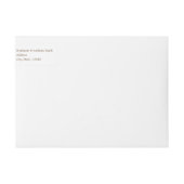 モノグラムブラウンとホワイト水玉模様結婚ズ ラップアラウンドラベル (正面)