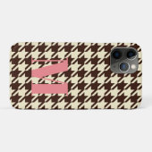 モノグラムブラウンアイボリーペピタ千鳥格子のパターン Case-Mate iPhoneケース (裏面(横))