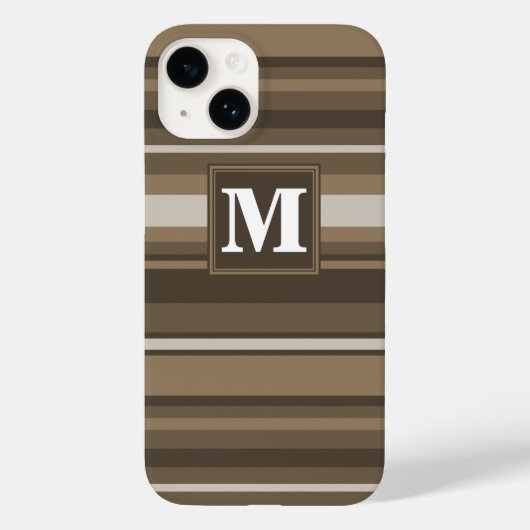 モノグラムブラウンストライプ Case-Mate iPhoneケース (裏面)