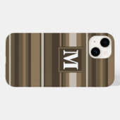 モノグラムブラウンストライプ Case-Mate iPhoneケース (裏面 (横))
