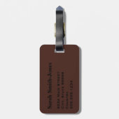 モノグラムブラウンブラックピンストライプ ラゲッジタグ (裏面縦)