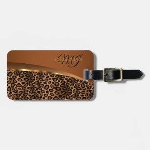 モノグラムブラウン、ブラック、金ゴールドレオパード ラゲッジタグ