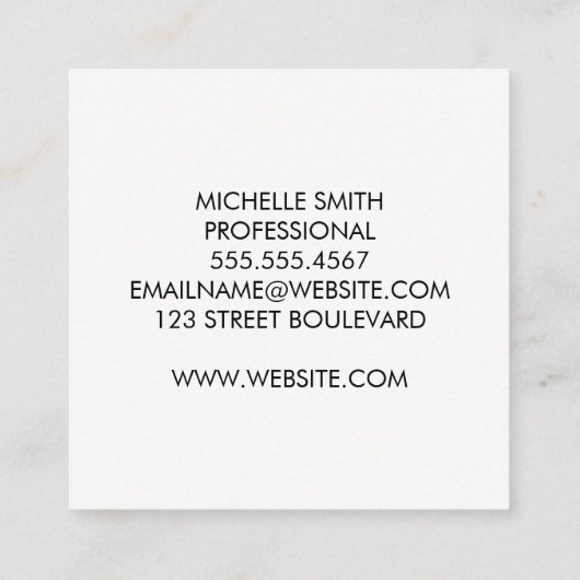 モノグラムブラケット スクエア名刺 (裏面)