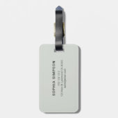 モノグラムブラシスクリプトセージグリーン ラゲッジタグ (裏面縦)