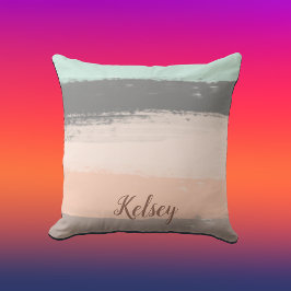 モノグラムブラシストロークカラフル | クッション