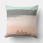 モノグラムブラシストロークカラフル | クッション (正面)