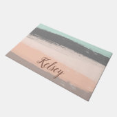 モノグラムブラシストロークカラフル | ドアマット (アングル)