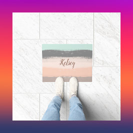 モノグラムブラシストロークカラフル | ドアマット