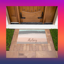 モノグラムブラシストロークカラフル | ドアマット