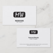 モノグラムブラシ型顔 名刺 (正面/裏面)