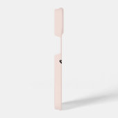 モノグラムブラシ書道写真赤面ピンク iPhoneケース (右側面)