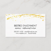 モノグラムブラシ金ゴールドスパッタ 名刺 (裏面)