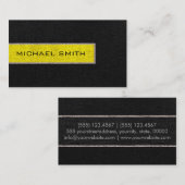 モノグラムブラックとイエローバーラップジュテ素朴ー 名刺 (正面/裏面)