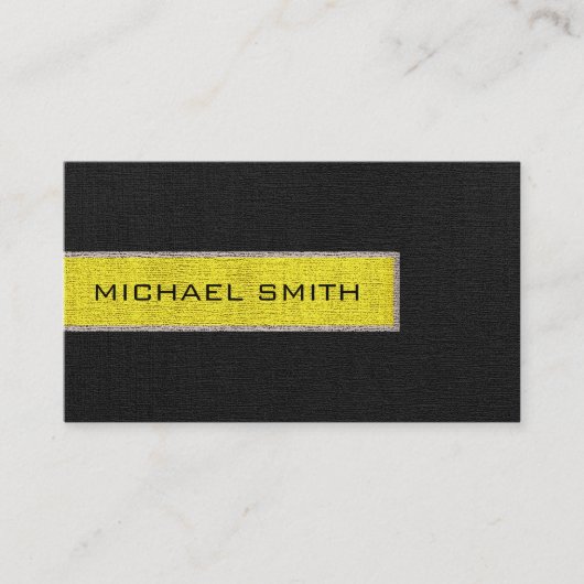 モノグラムブラックとイエローバーラップジュテ素朴ー 名刺 (正面)