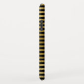 モノグラムブラックとゴールド箔のパタストライプのーン Case-Mate iPhoneケース (裏面/右)