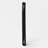 モノグラムブラックとピンクのフローラ Case-Mate iPhoneケース (裏面/左)