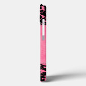 モノグラムブラックとピンクダマスクiPadエアケース Case-Mate iPhoneケース (裏面 / 左)