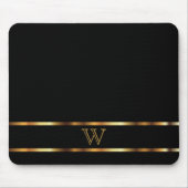 モノグラムブラックと金ゴールド マウスパッド (正面)