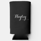 モノグラムブラックのスクリプト スリム缶クーラー (正面)