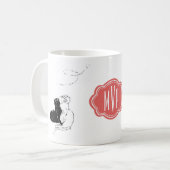 モノグラムブラックキャットアールヌーボーチャットノアシュテインレン コーヒーマグカップ (正面左)