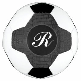 モノグラムブラッククロコダイルレザープリント サッカーボール