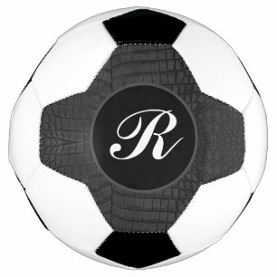モノグラムブラッククロコダイルレザープリント サッカーボール
