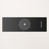 モノグラムブラックグラデーションモダンヨガマット ヨガマット (裏面(横))