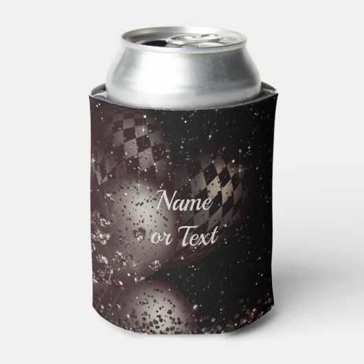 モノグラムブラックグリッターバルーン輝エレガントき 缶クーラー (缶正面)