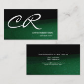 モノグラムブラックグリーンコンサルタントの名刺 名刺 (正面/裏面)