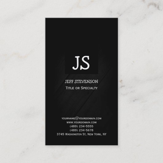 モノグラムブラックグレーコンサルタント名刺 名刺 (正面)